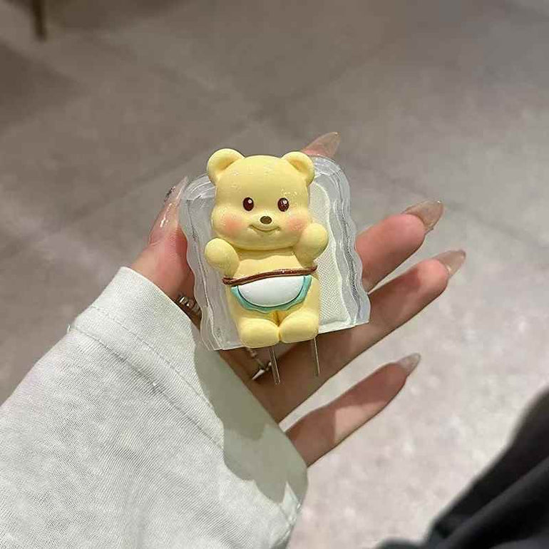 Teddy Silicon Case For iPhone Charger