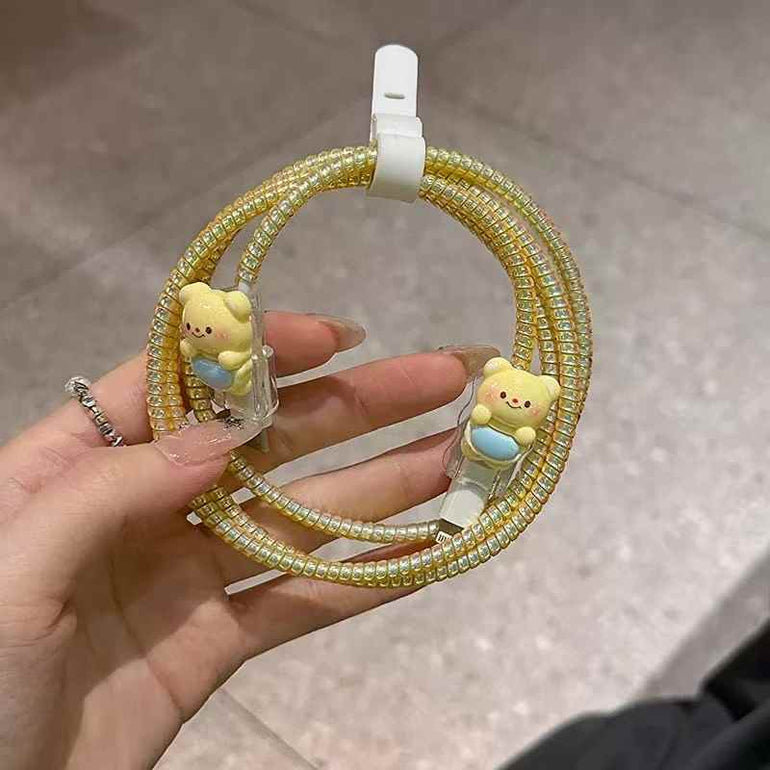 Teddy Silicon Case For iPhone Charger