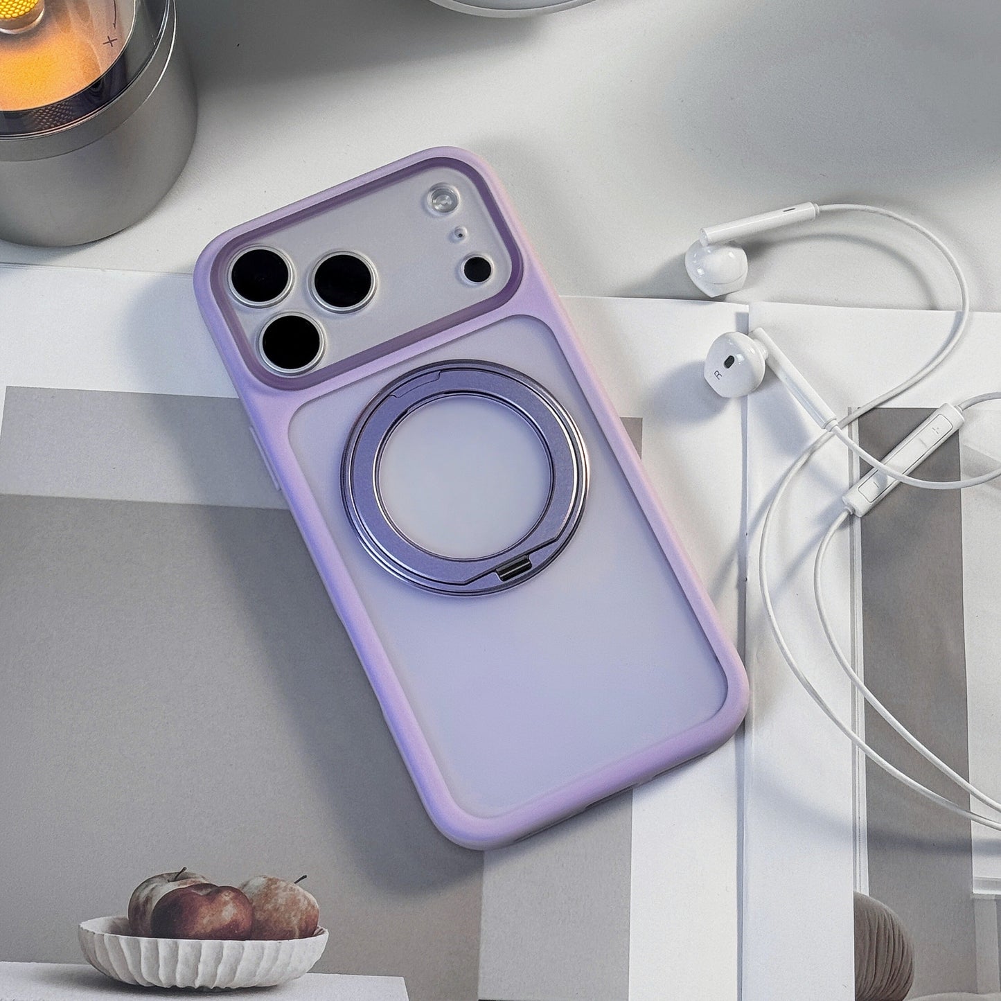 Lavender Magnetic Ring Phone Case πβ¨