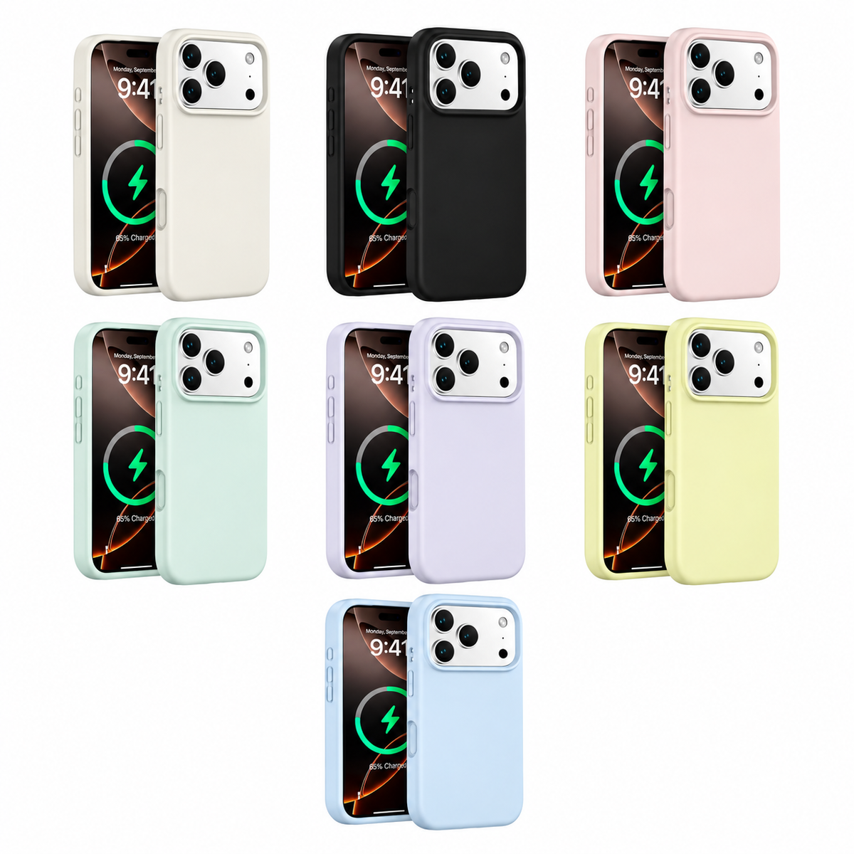 Solid Color Minimalist iPhone Case ✨📱