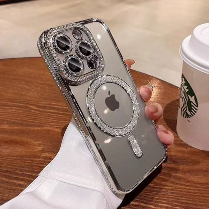 Rhinestone MagSafe iPhone Case With Sparkling Camera Protection