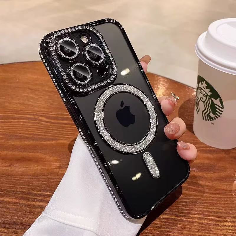 Rhinestone MagSafe iPhone Case With Sparkling Camera Protection