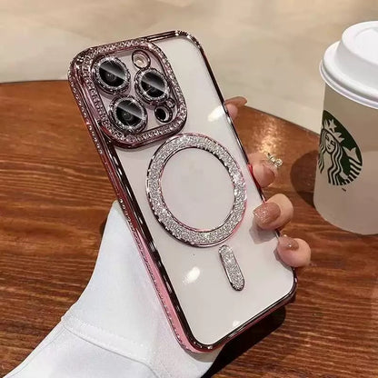 Rhinestone MagSafe iPhone Case With Sparkling Camera Protection