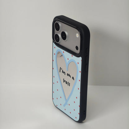 Blue Heart “I’m On A Roll” iPhone Case