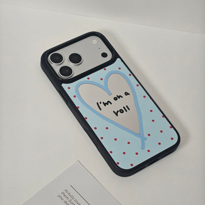 Blue Heart “I’m On A Roll” iPhone Case