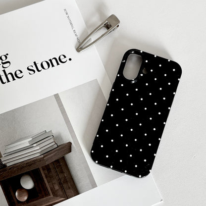 Black & White Polka Dot iPhone Case
