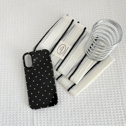 Black & White Polka Dot iPhone Case