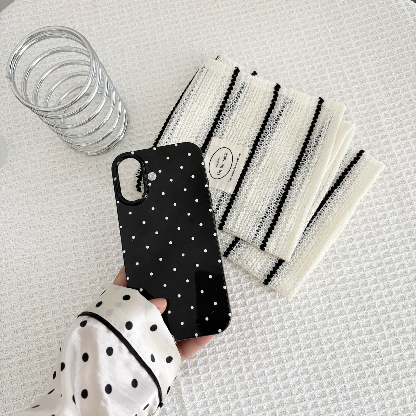 Black & White Polka Dot iPhone Case