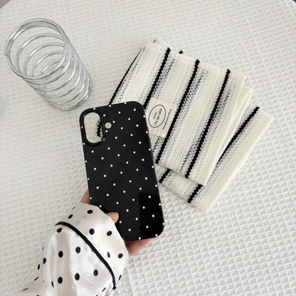 Black & White Polka Dot iPhone Case