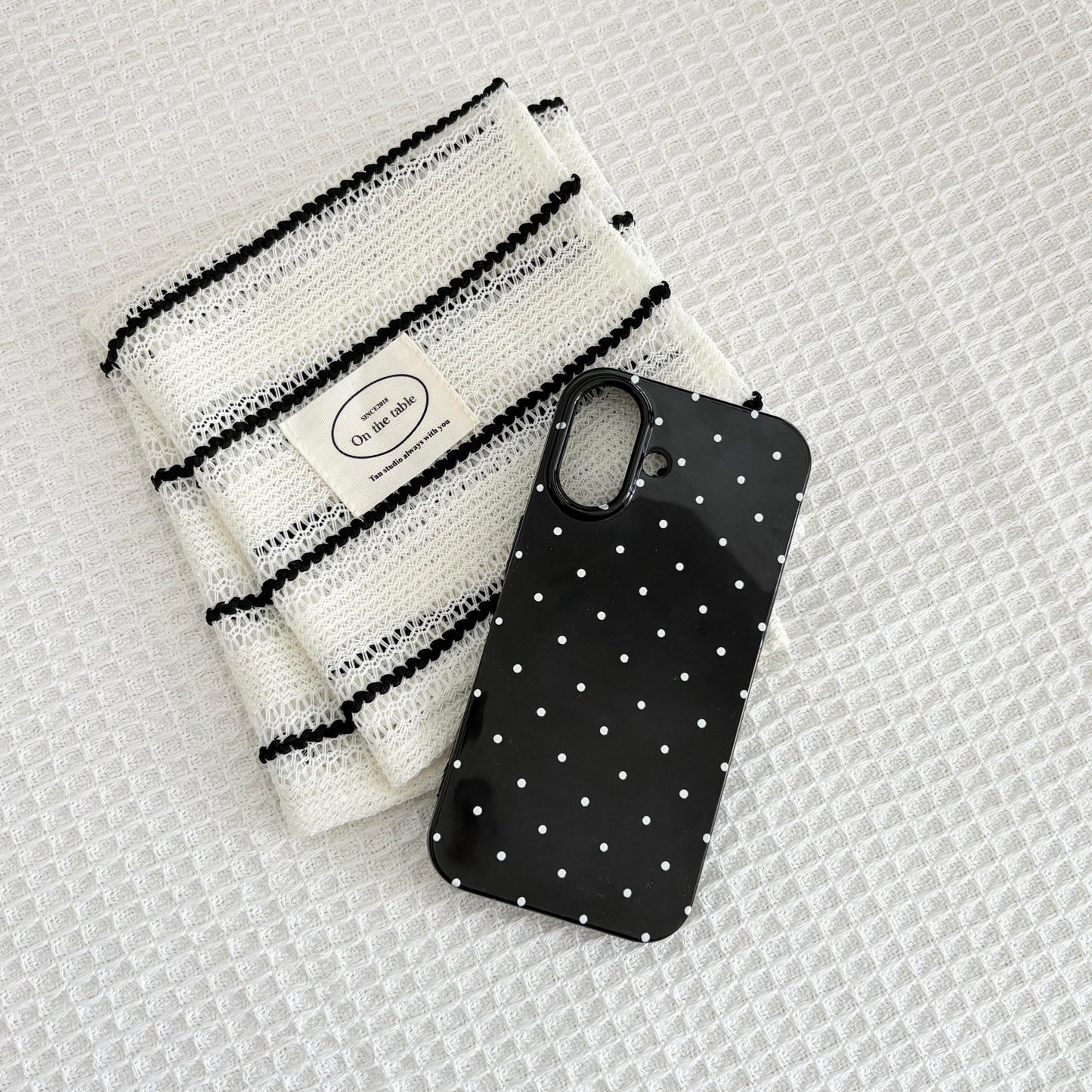 Black & White Polka Dot iPhone Case