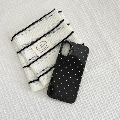 Black & White Polka Dot iPhone Case