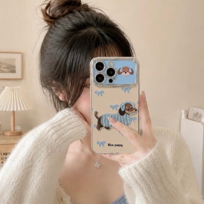 Blue Puppy Bow Phone Case 🐶💙