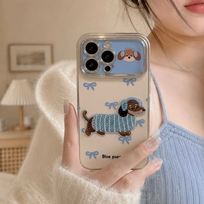 Blue Puppy Bow Phone Case 🐶💙