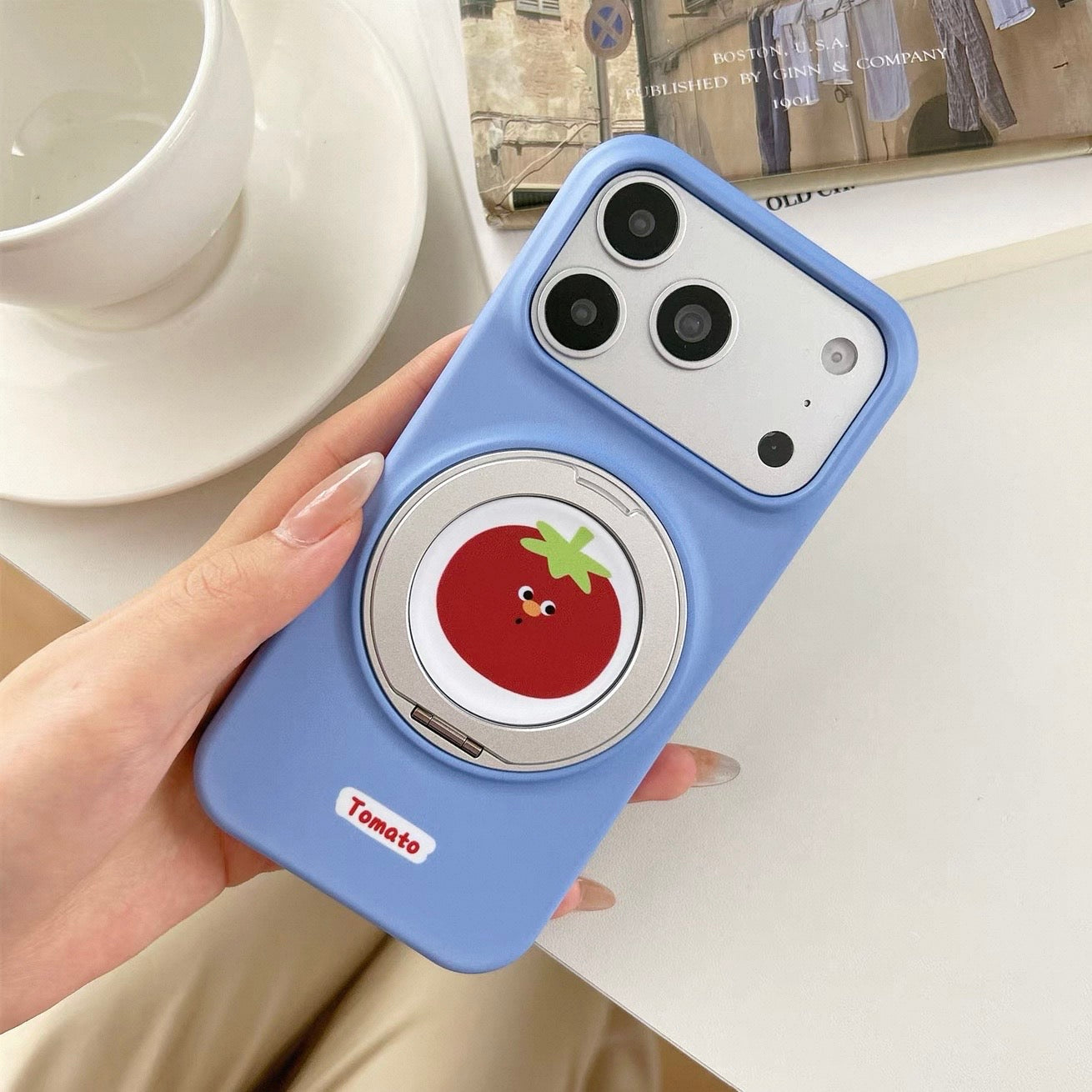 Blue Tomato Magnetic Ring Phone Case 🍅