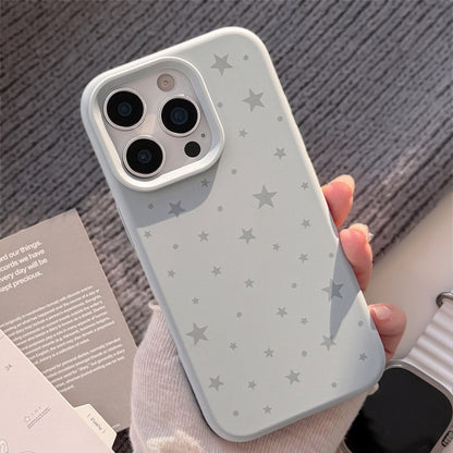 Grey Star Pattern Phone Case ✨