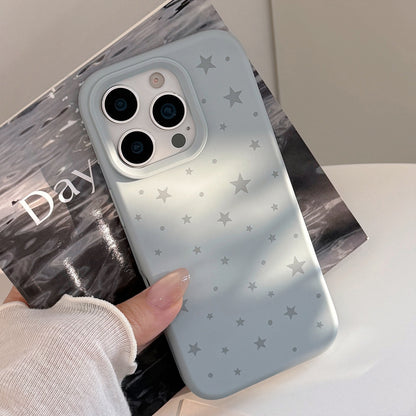 Grey Star Pattern Phone Case ✨