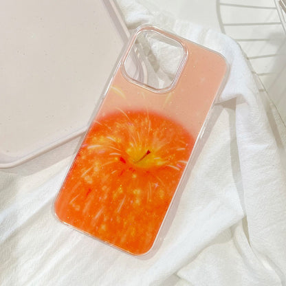 Orange Flower Glossy Clear Phone Case 🍊✨