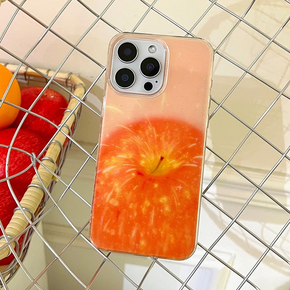 Orange Flower Glossy Clear Phone Case 🍊✨