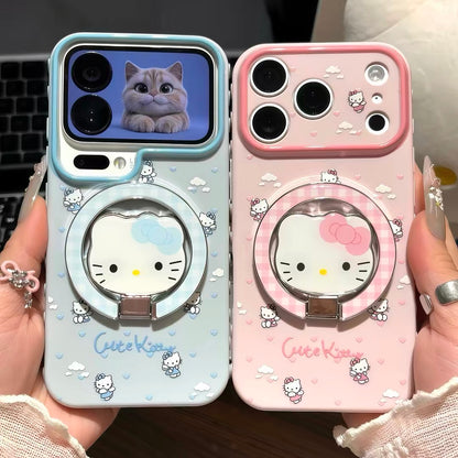 Cute Kitty 3D Cartoon Ring Phone Case 🐱💗