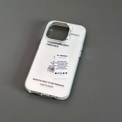 Minimalist Typography Clear Phone Case 🖤