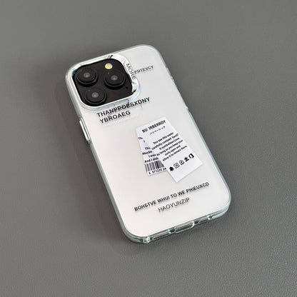 Minimalist Typography Clear Phone Case 🖤