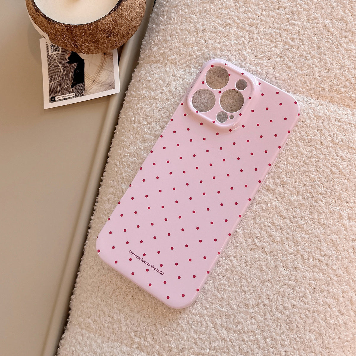 Pastel Polka Dot Minimalist iPhone Case 🎀✨
