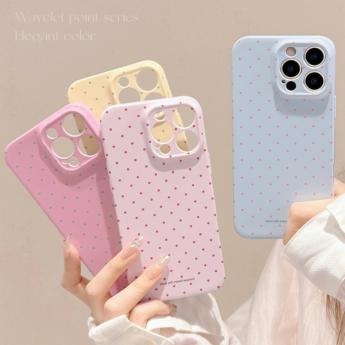 Pastel Polka Dot Minimalist iPhone Case 🎀✨