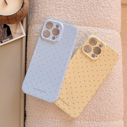 Pastel Polka Dot Minimalist iPhone Case 🎀✨