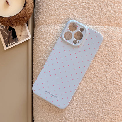 Pastel Polka Dot Minimalist iPhone Case 🎀✨