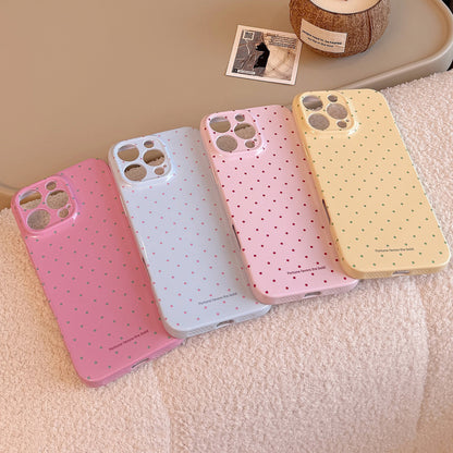 Pastel Polka Dot Minimalist iPhone Case 🎀✨