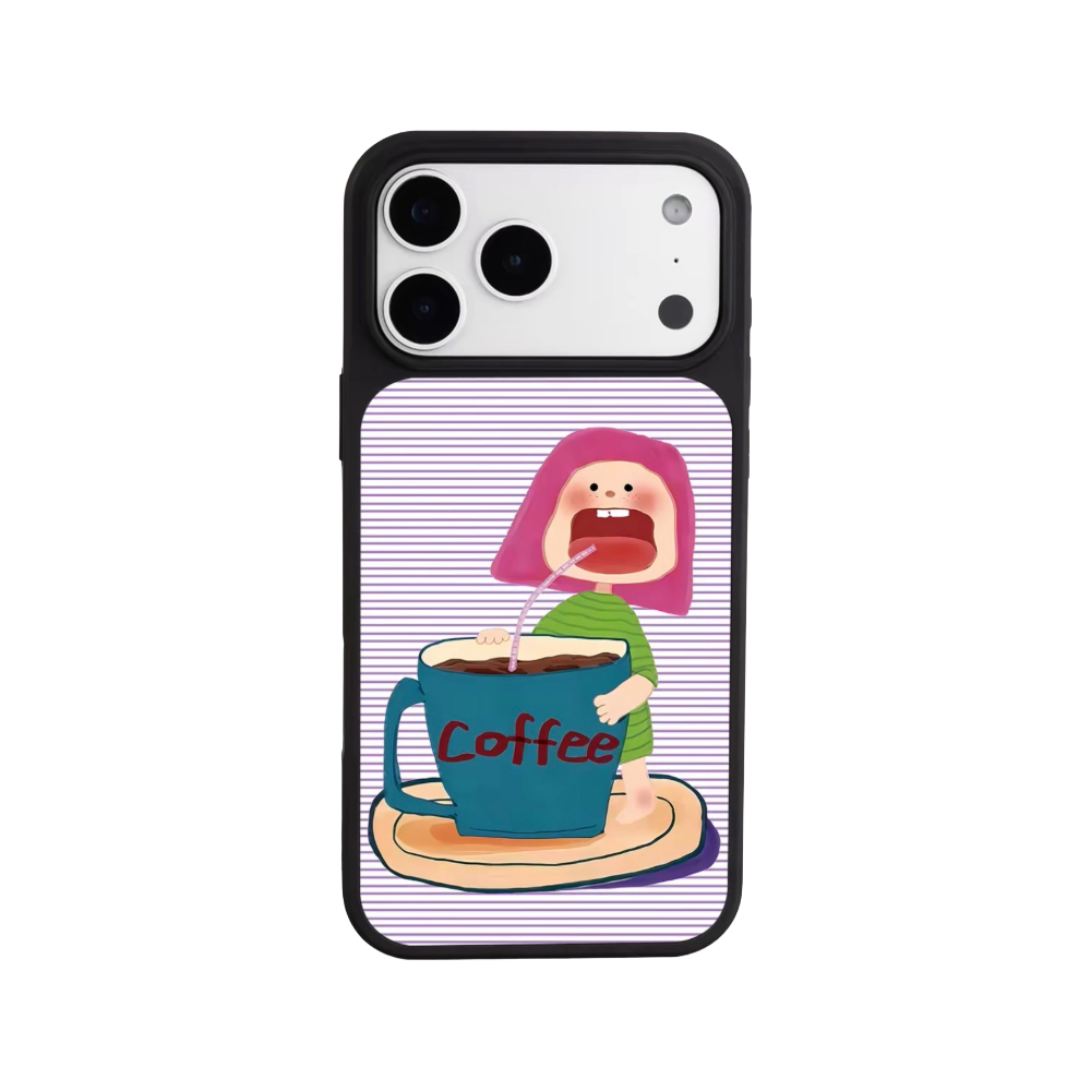 Funny Coffee Cartoon iPhone Case