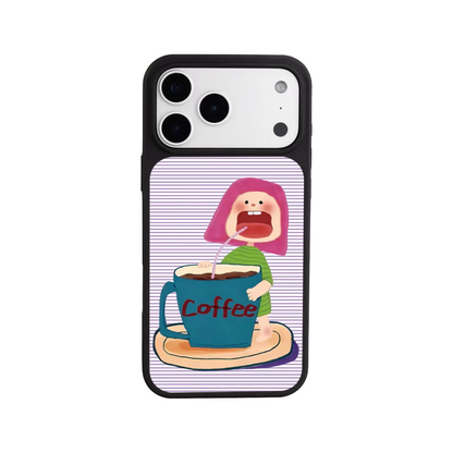 Funny Coffee Cartoon iPhone Case