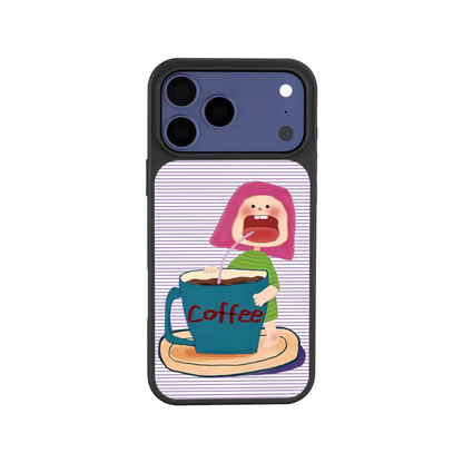 Funny Coffee Cartoon iPhone Case
