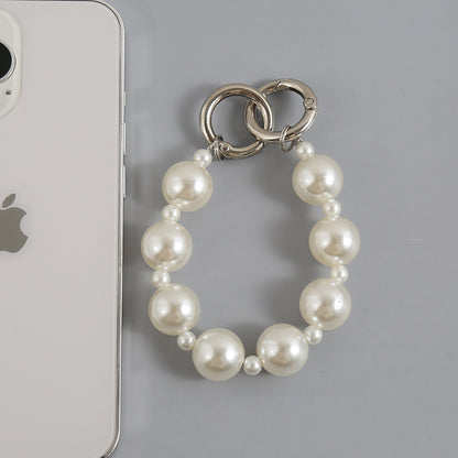 Classic Pearl Charm Strap – Elegant Glossy Beads for iPhone Case, Fashion Accessory | FAMAKA