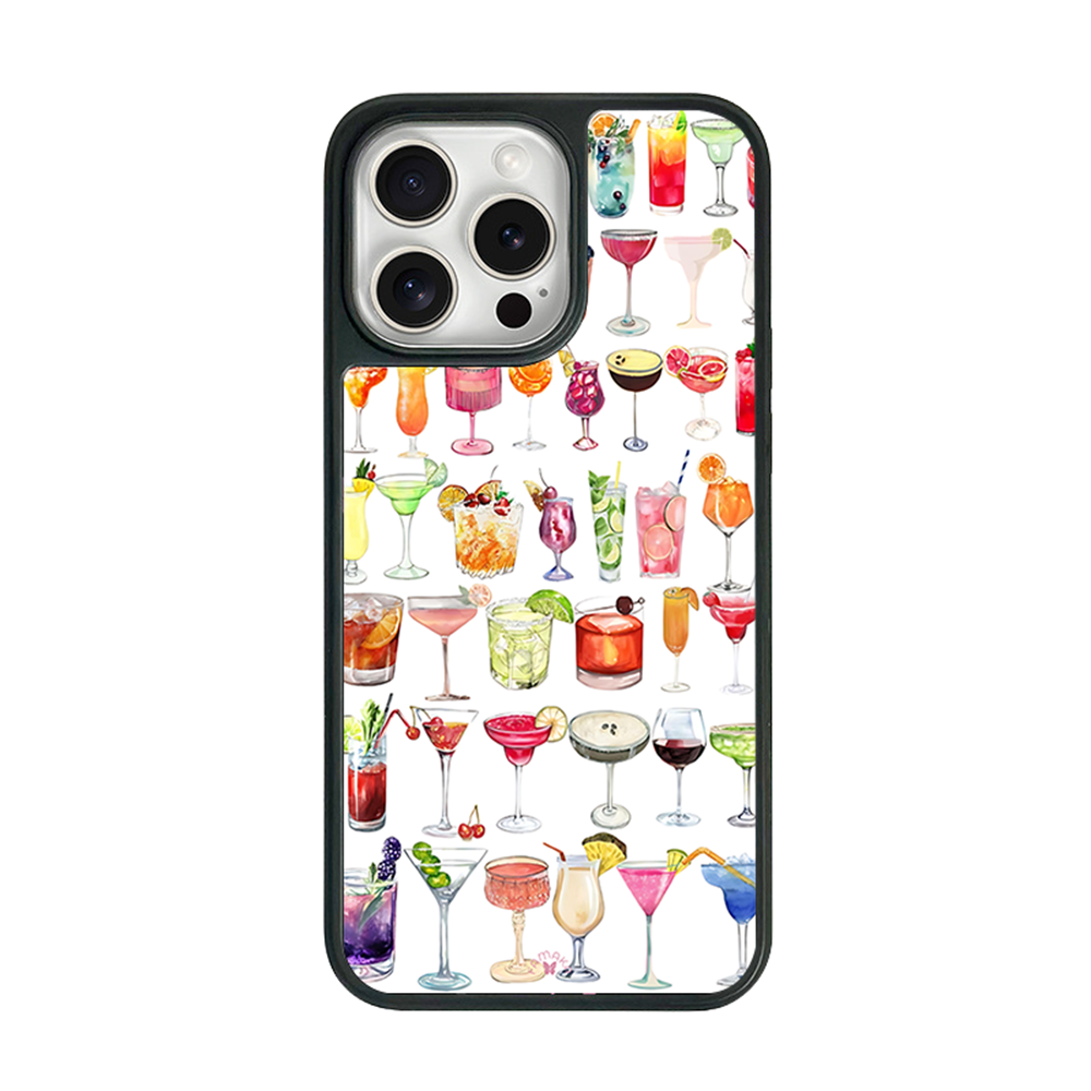 Colorful Cocktails iPhone Case – Artistic Drink Illustration Design, Protective Cover | Famaka