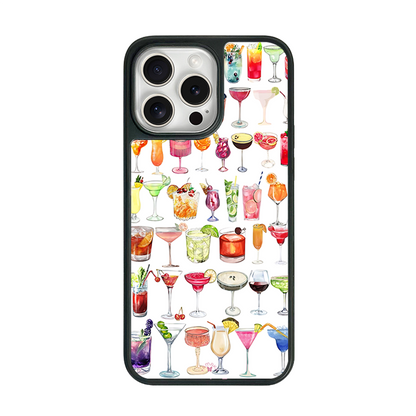 Colorful Cocktails iPhone Case – Artistic Drink Illustration Design, Protective Cover | Famaka