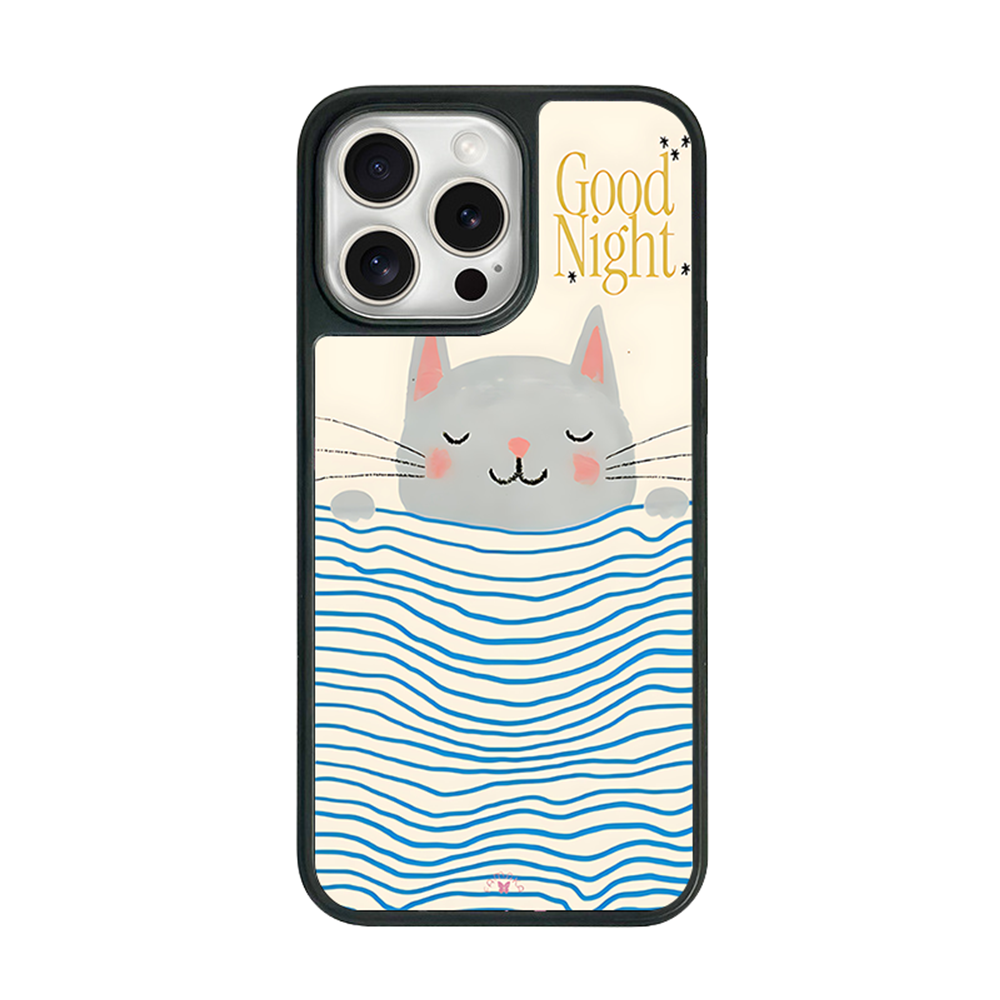 Good Night Cat iPhone Case – Cute Sleeping Cat Cartoon Design, Protective Cover | Famaka