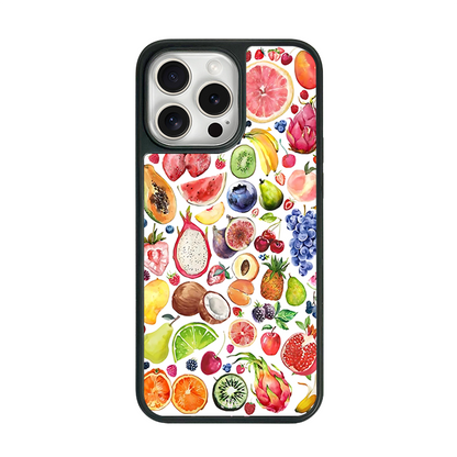 Fruit Fiesta iPhone Case – Colorful Watercolor Fruit Pattern, Protective Cover | Famaka
