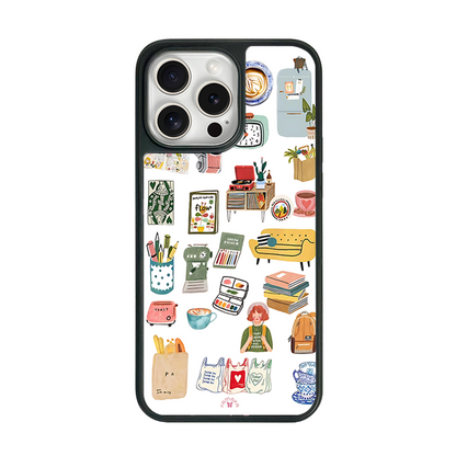Creative Lifestyle iPhone Case – Artsy Home & Hobby Illustration, Protective Cover | Famaka