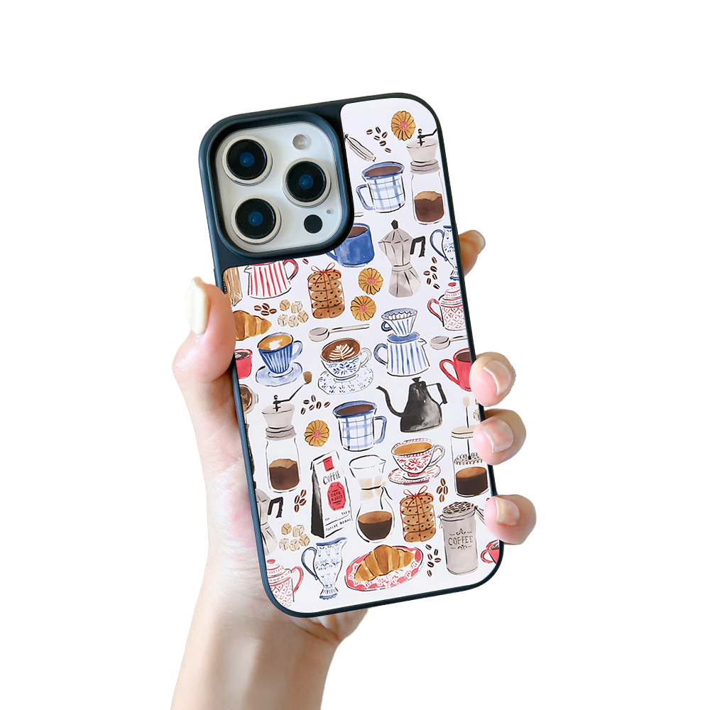 Coffee Lovers iPhone Case – Cute Coffee Cups & Café Style Design, Protective Cover | Famaka