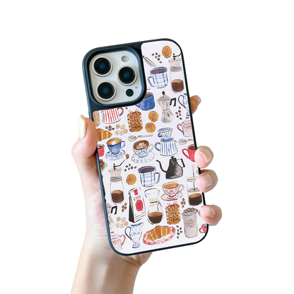 Coffee Lovers iPhone Case – Cute Coffee Cups & Café Style Design, Protective Cover | Famaka
