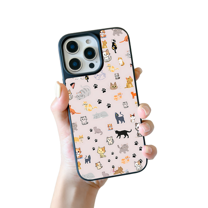 Cat Paws iPhone Case – Cute Kitten & Paw Print Illustration, Protective Cover | Famaka