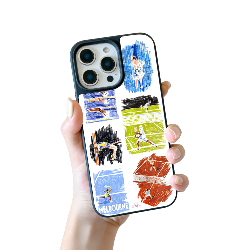 Sports iPhone Case – Dynamic Athletic Illustration Design, Protective Cover | FAMAKA