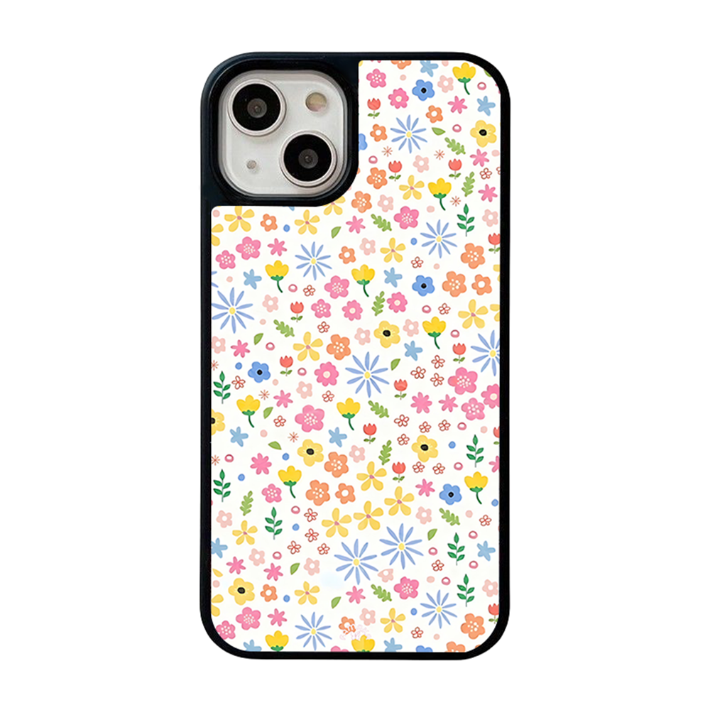Mini Flower Pattern iPhone Case – Colorful Botanical Illustration Design, Protective Cover | FAMAKA