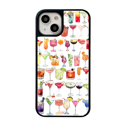 Colorful Cocktails iPhone Case – Artistic Drink Illustration Design, Protective Cover | Famaka