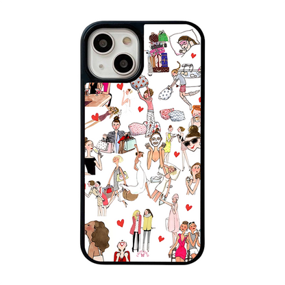 Fashion Girls iPhone Case – Stylish Shopping & Daily Life Design, Protective Cover | FAMAKA