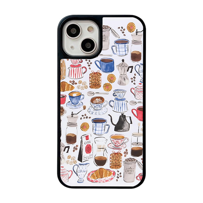 Coffee Lovers iPhone Case – Cute Coffee Cups & Café Style Design, Protective Cover | Famaka