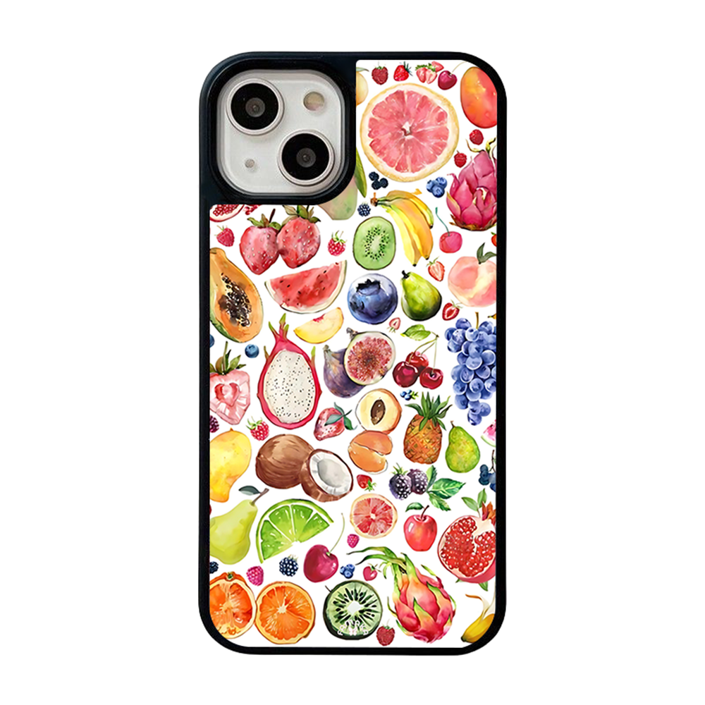 Fruit Fiesta iPhone Case – Colorful Watercolor Fruit Pattern, Protective Cover | Famaka