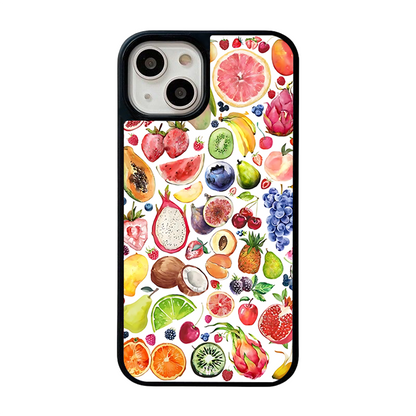 Fruit Fiesta iPhone Case – Colorful Watercolor Fruit Pattern, Protective Cover | Famaka