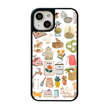 Cozy Home Vibes iPhone Case – Whimsical Everyday Objects Illustration, Protective Cover | Famaka